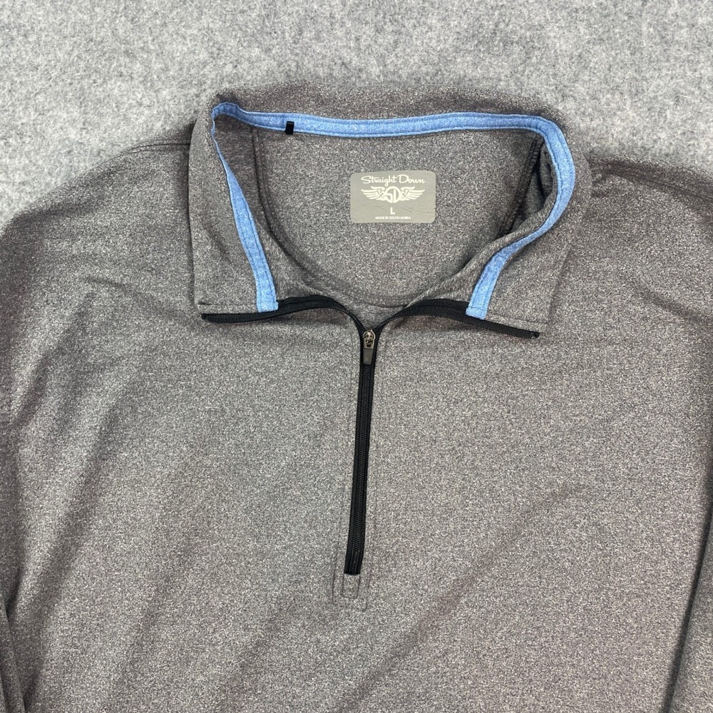 Straight Down Golf Mens Pullover L Gray Performance